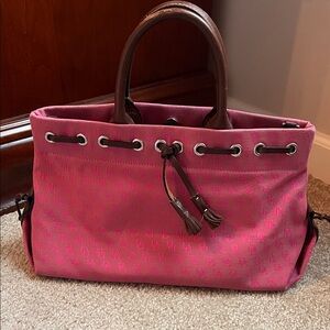 Dooney & Bourke signature logo tassle satchel